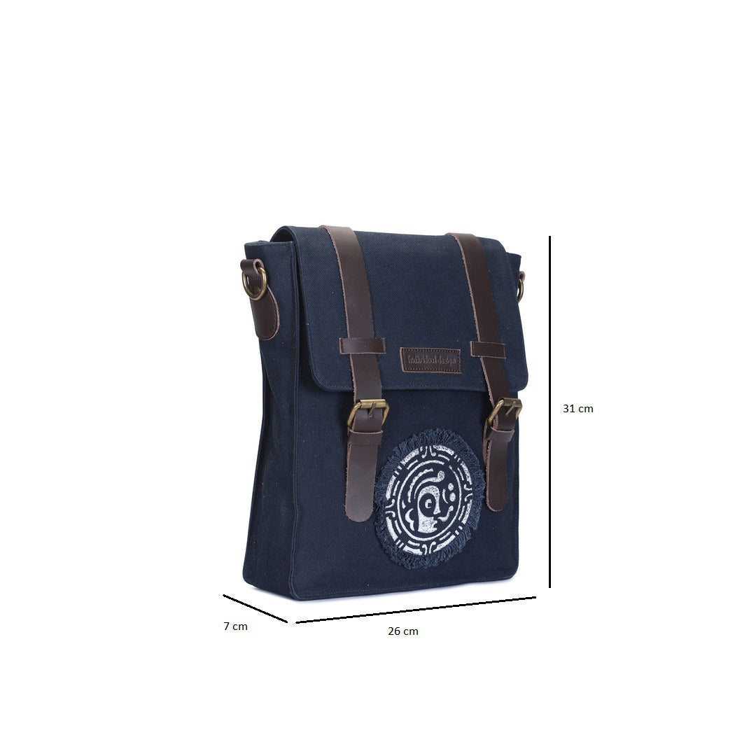 Bruno Messenger Bag - Navy Blue