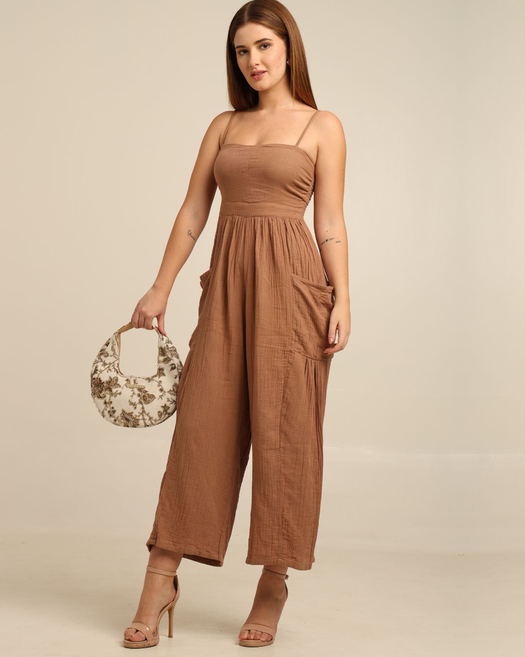 Golden Ivy Crescent Bag