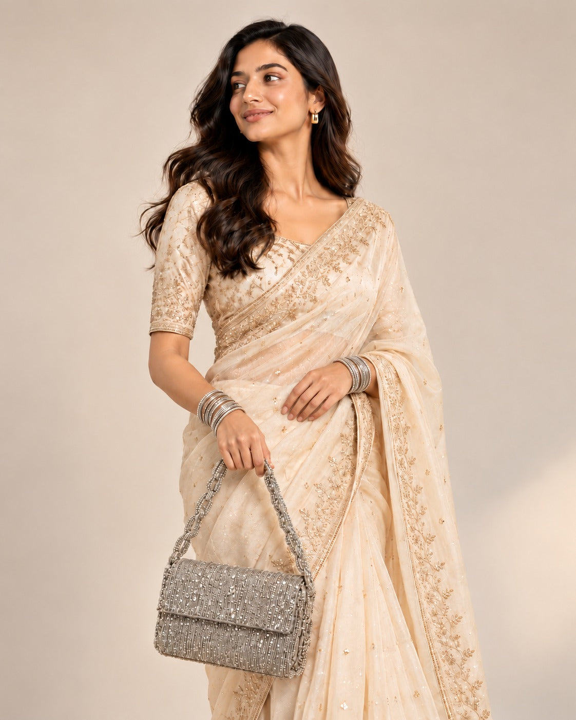Crystal Cove – Silver Crystal Shoulder Bag