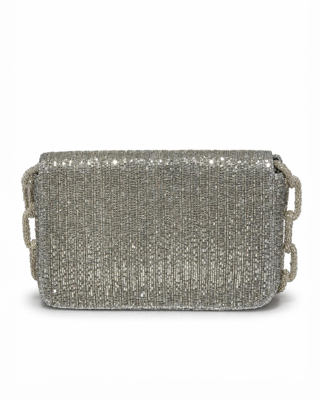 Crystal Cove – Silver Crystal Shoulder Bag