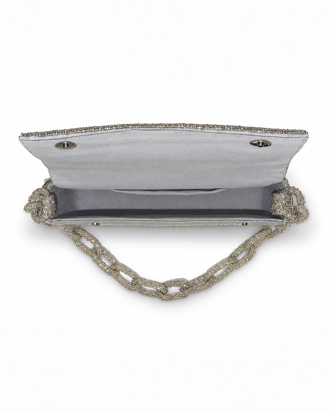 Crystal Cove – Silver Crystal Shoulder Bag