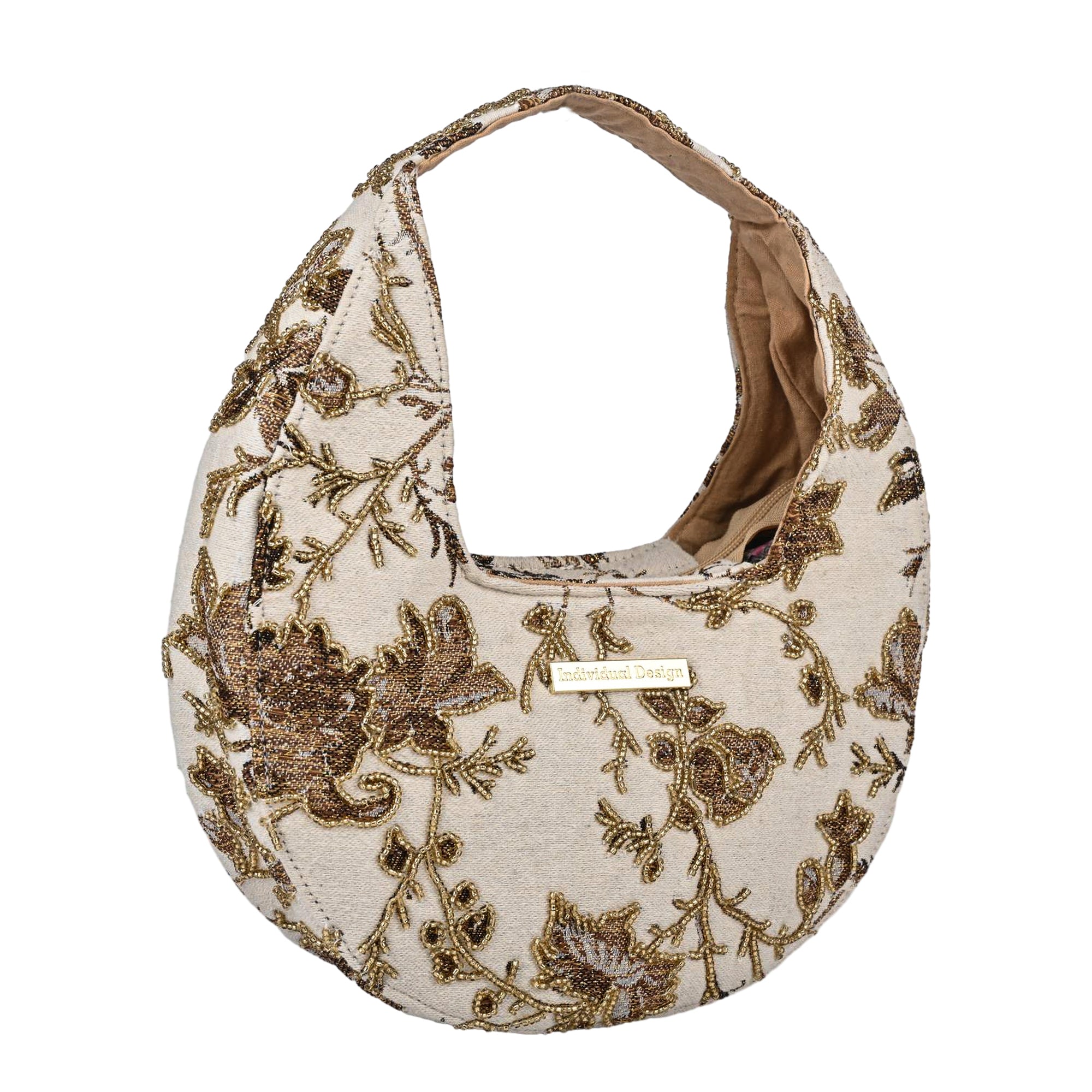 Golden Ivy Crescent Bag