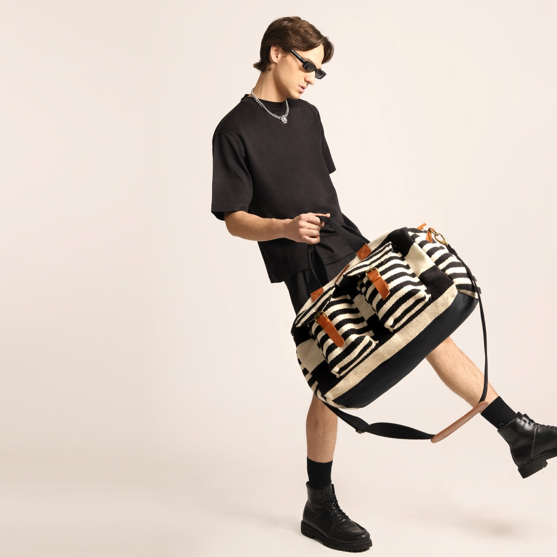 Emiliano Duffle Bag - Striped