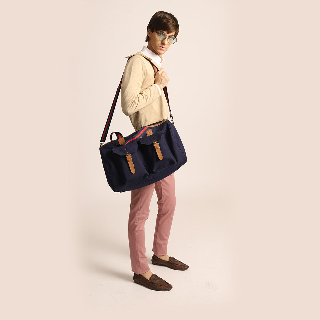 Emiliano Duffle Bag - Navy Blue