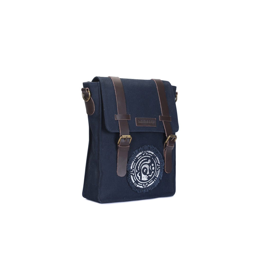Bruno Messenger Bag - Navy Blue