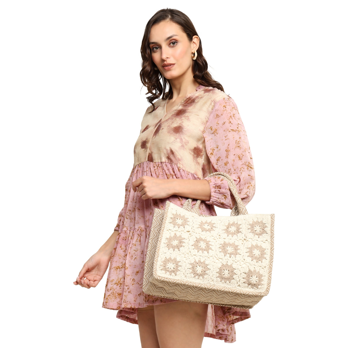 Zaina Box Bag - Beige