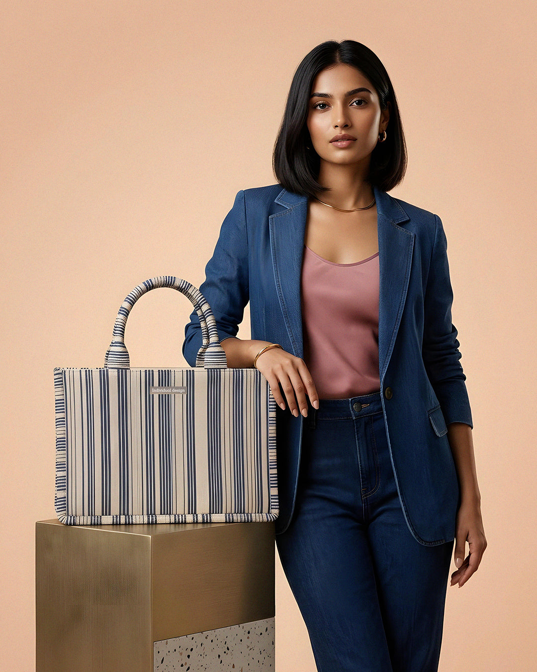 Adara Box Bag - Blue