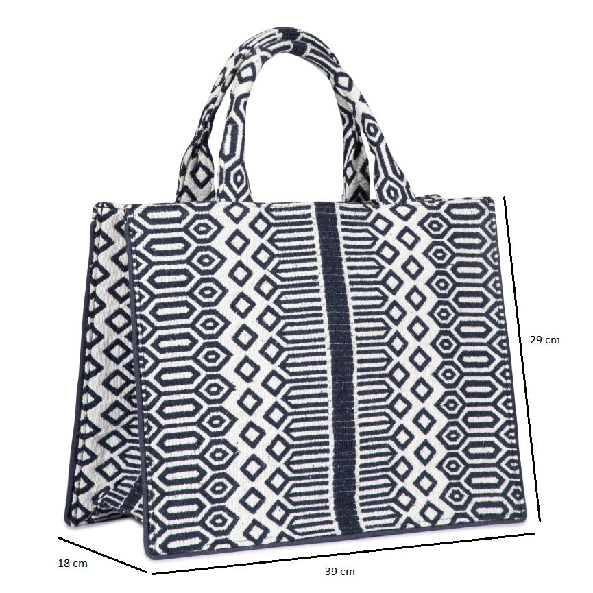 Lana Geometric Box Bag - Blue