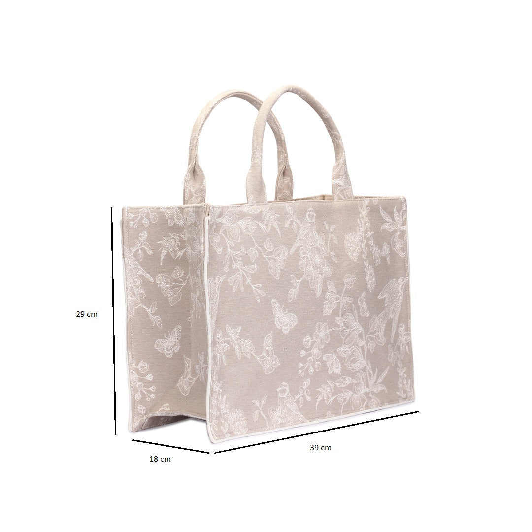 Mia Birdie Box Bag - Beige