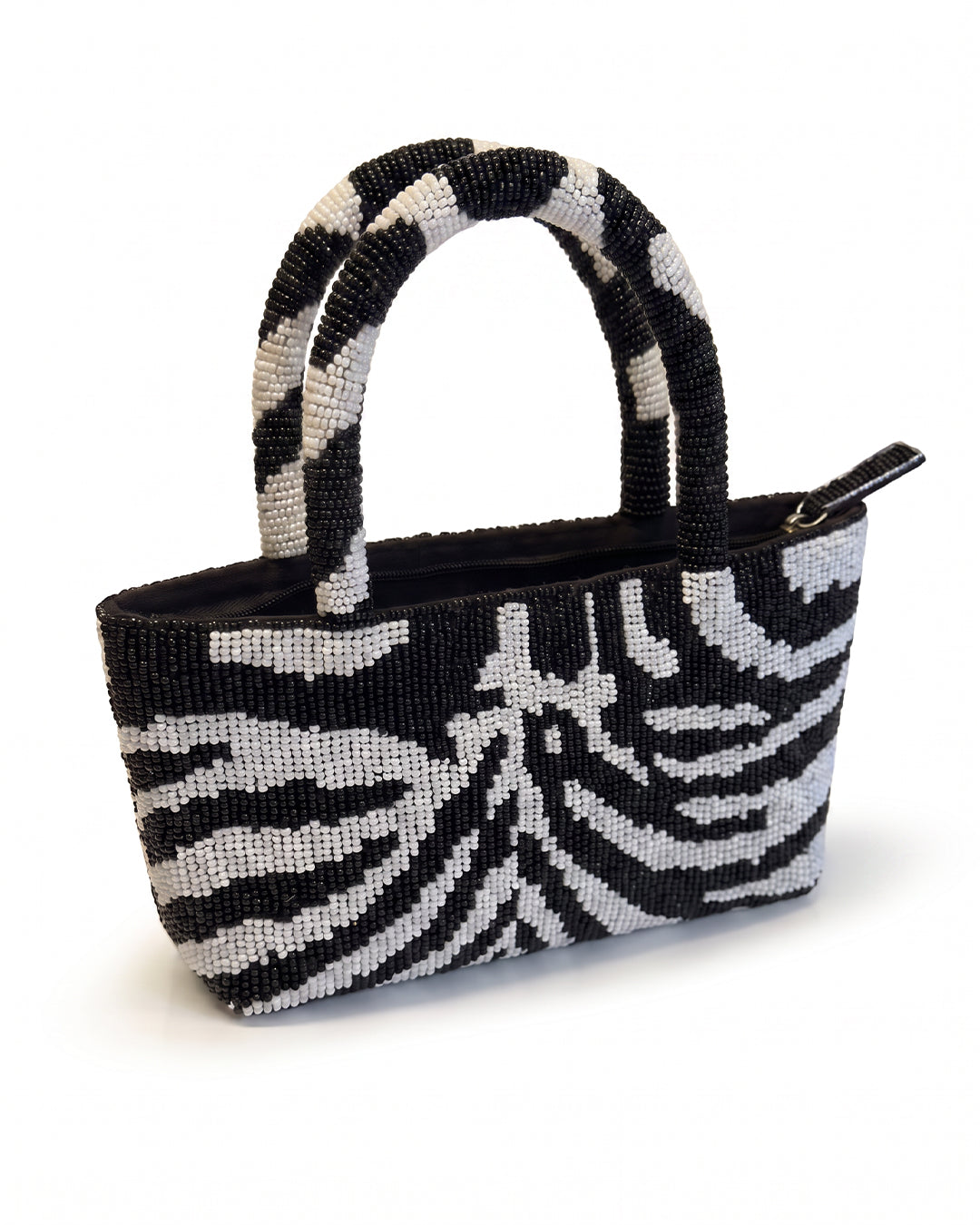 Beaded Zebra Noir