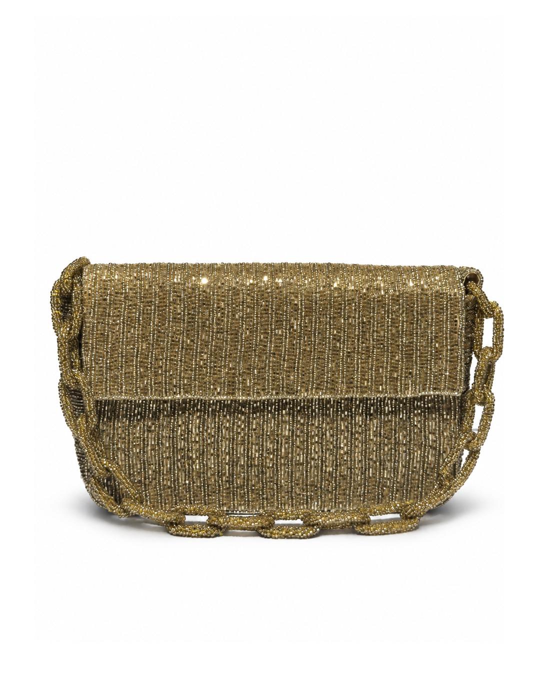 Aurelle Gold – Crystal Embellished Shoulder Bag