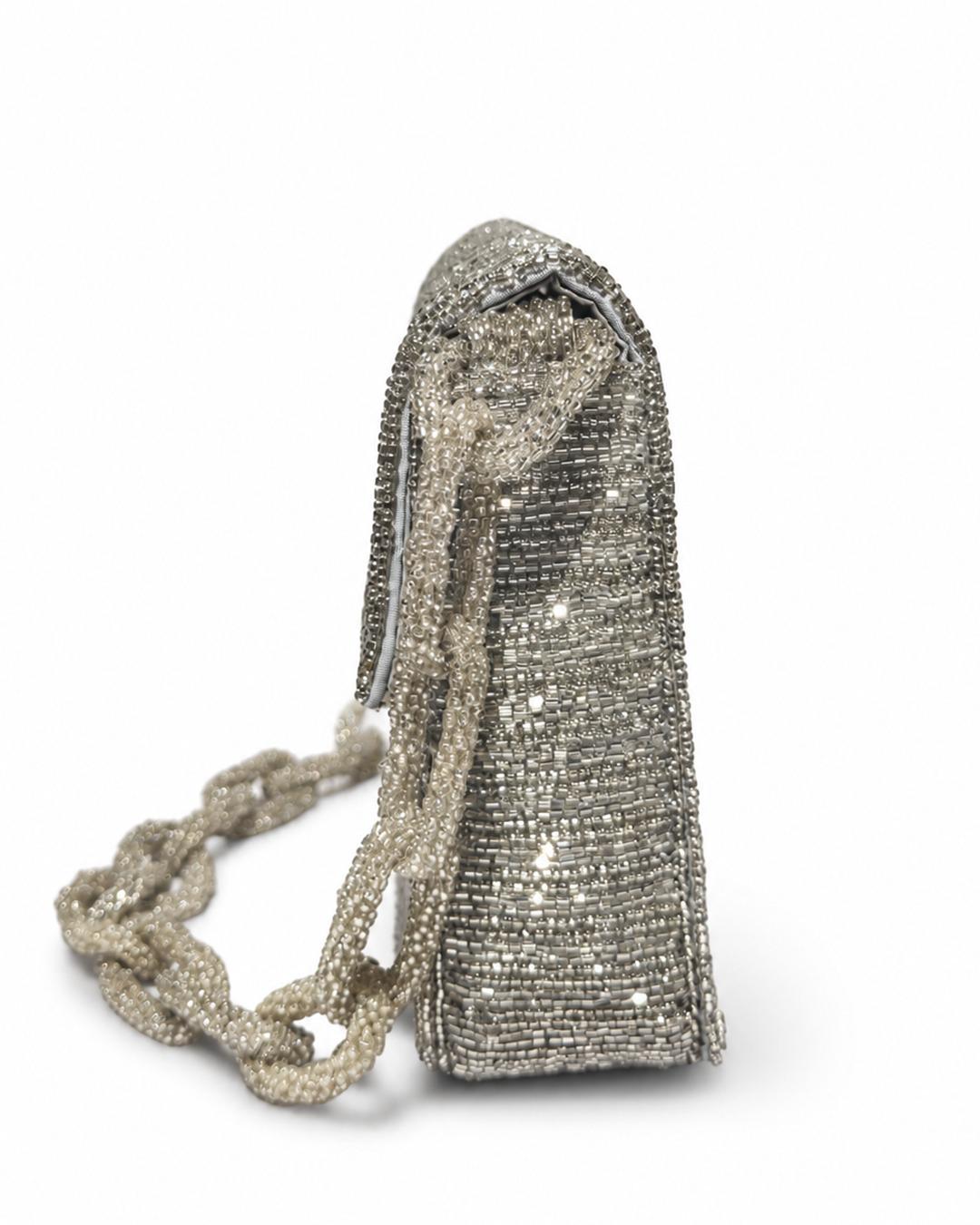 Crystal Cove – Silver Crystal Shoulder Bag