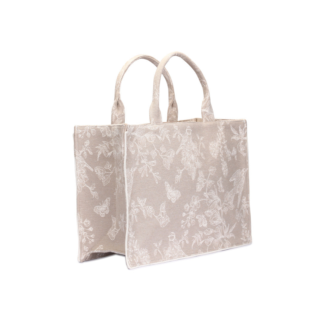 Mia Birdie Box Bag - Beige