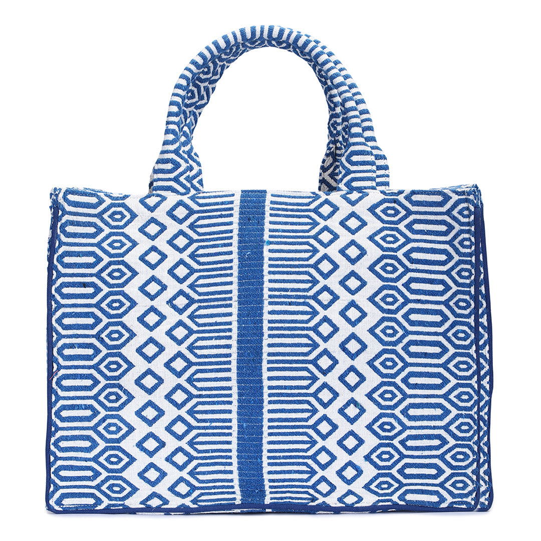 Lana Geometric Box Bag - Sky Blue