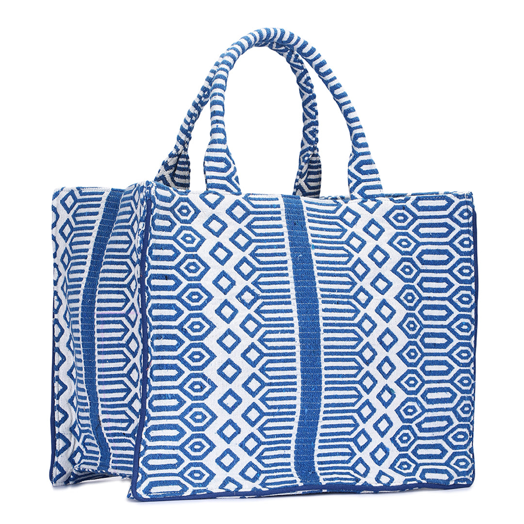 Lana Geometric Box Bag - Sky Blue