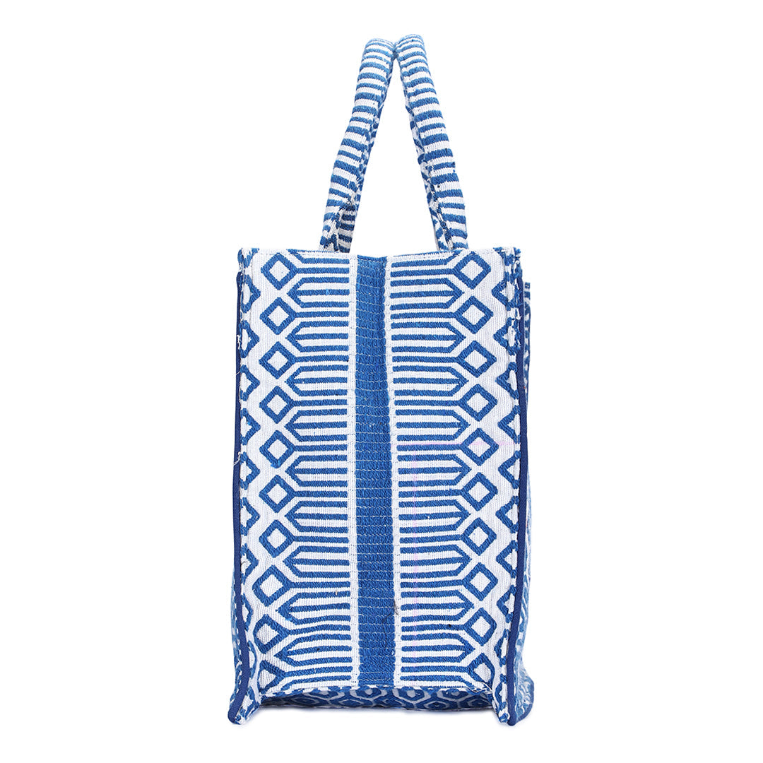 Lana Geometric Box Bag - Sky Blue