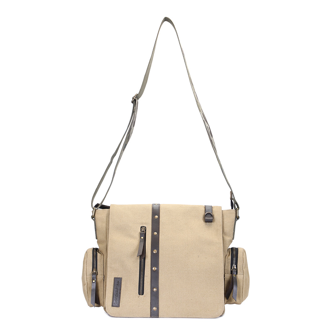 Daniel Messenger Bag - Beige