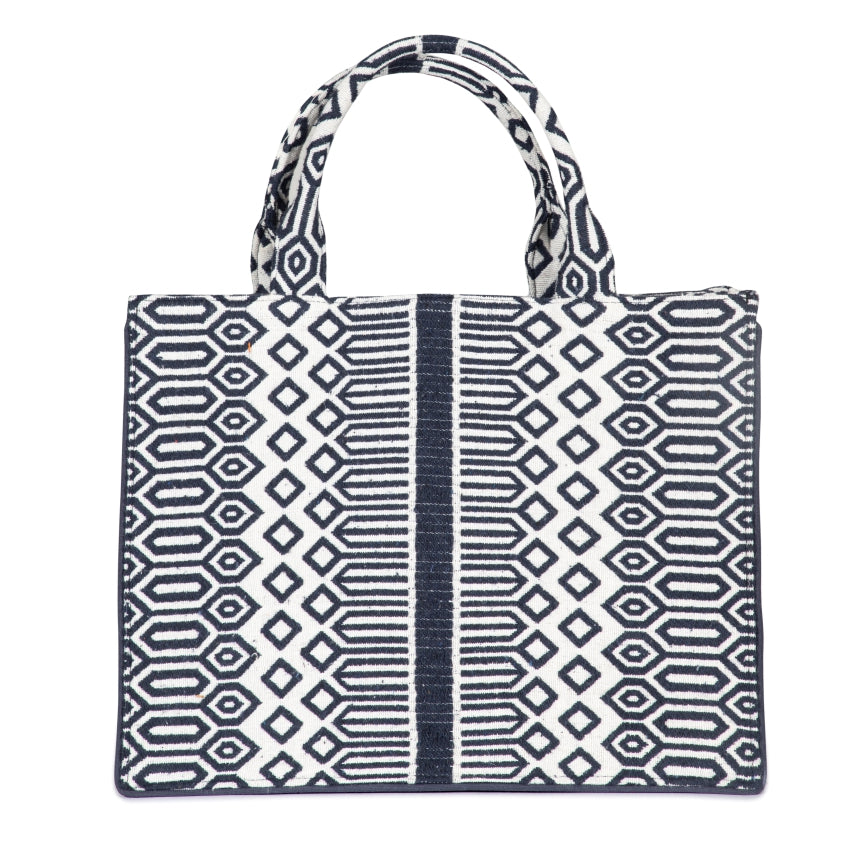 Lana Geometric Box Bag - Blue